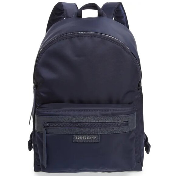 Longchamp Navy Nylon Backpack with Front Zip Pocket main image 7